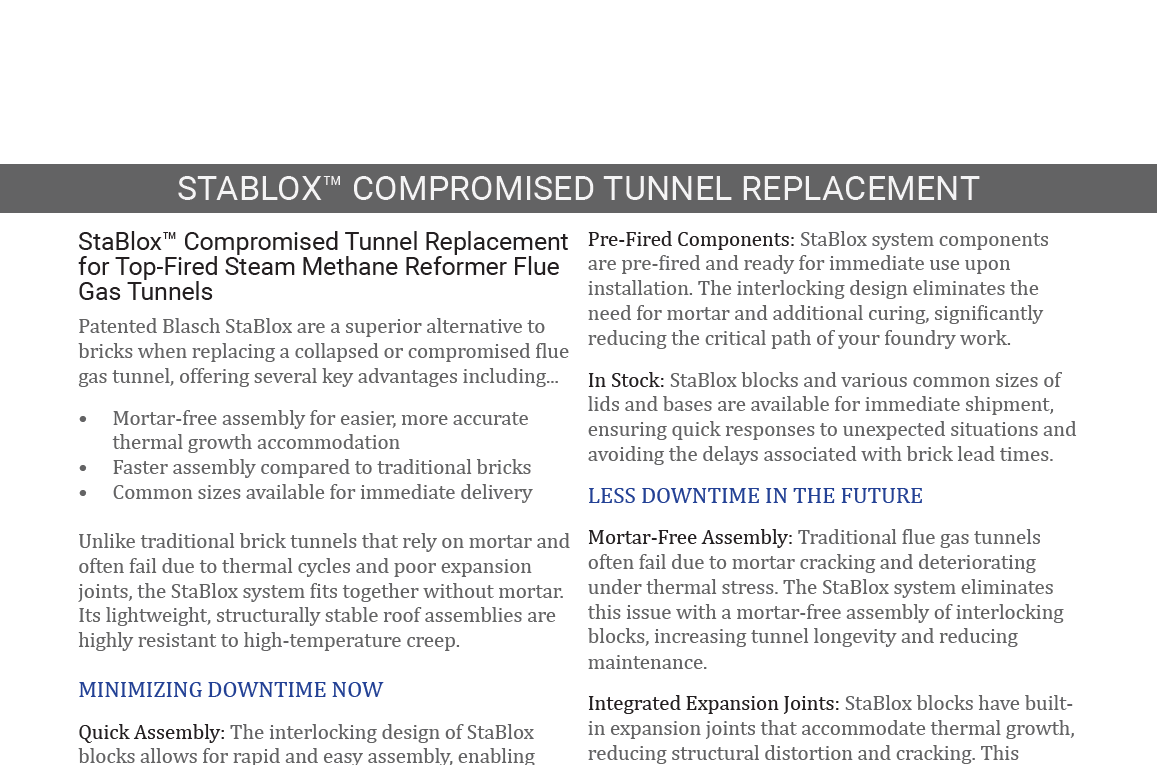 StaBloxTM Compromised Tunnel Replacement